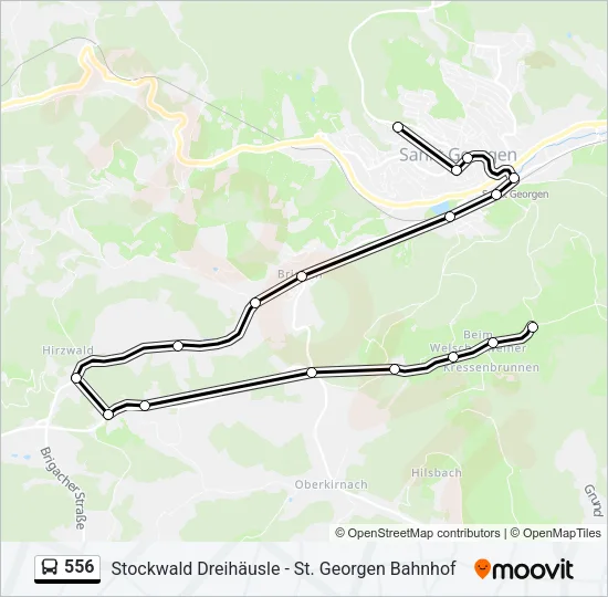 556 Bus Line Map