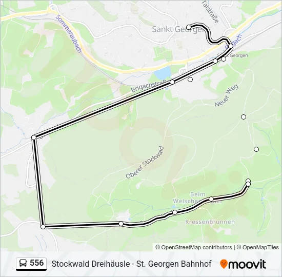 556 Bus Line Map