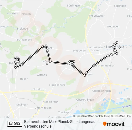 582 Bus Line Map