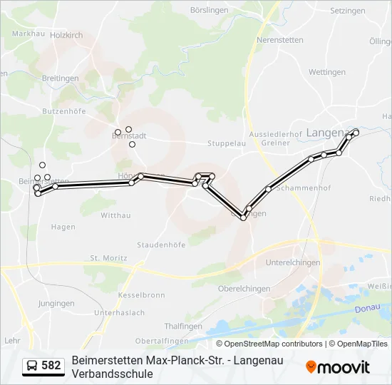582 Bus Line Map