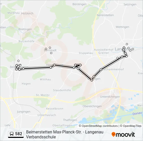 582 Bus Line Map