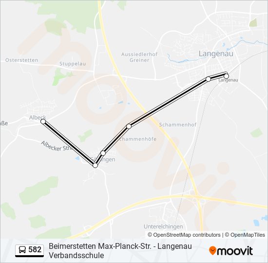 582 bus Line Map