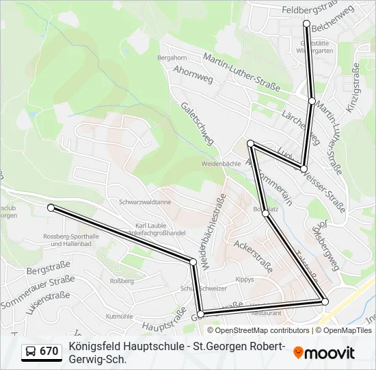 670 Bus Line Map