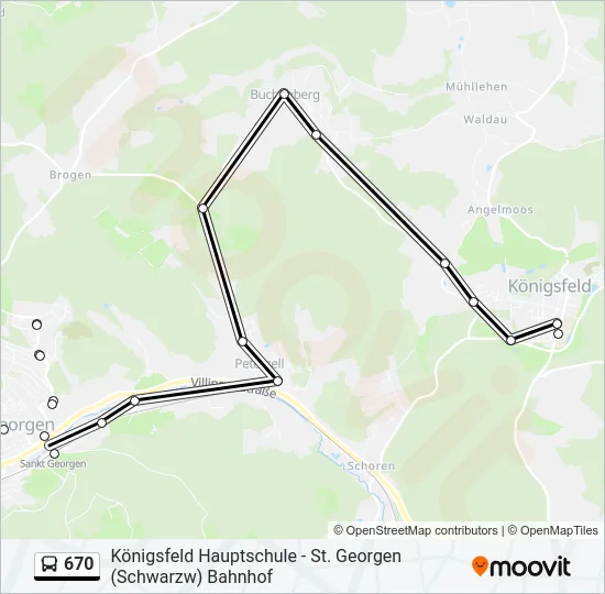 670 Bus Line Map