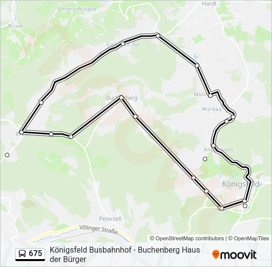 675 Bus Line Map