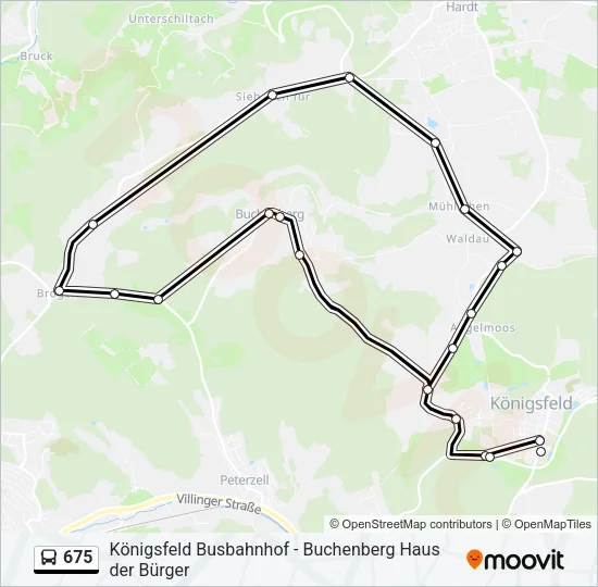 675 Bus Line Map
