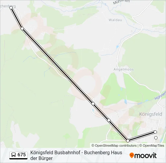 675 Bus Line Map