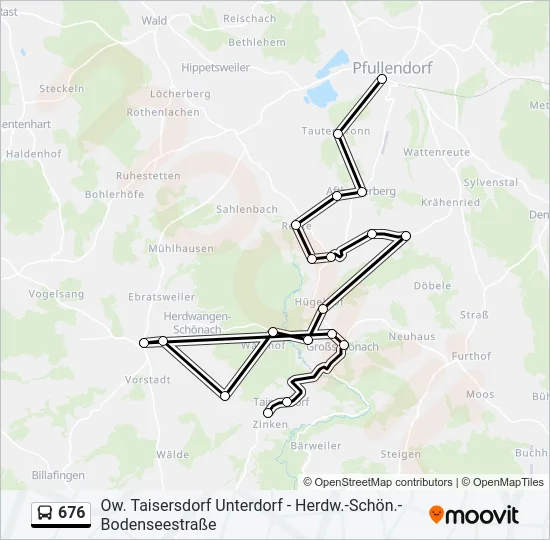 676 Bus Line Map