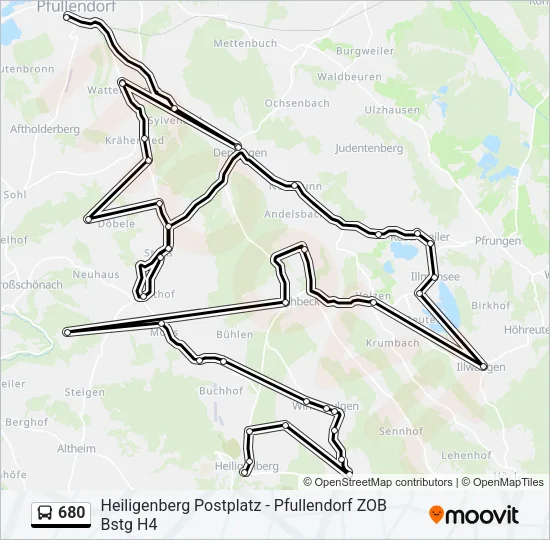 680 Bus Line Map