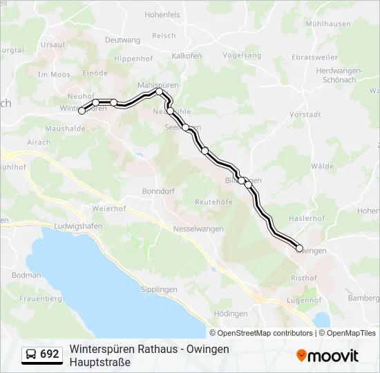 692 Bus Line Map
