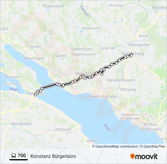 700 Bus Line Map