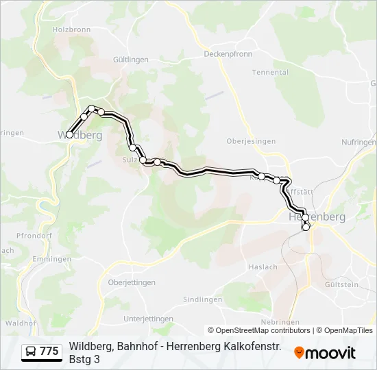 775 Bus Line Map