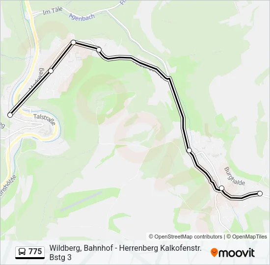 775 Bus Line Map