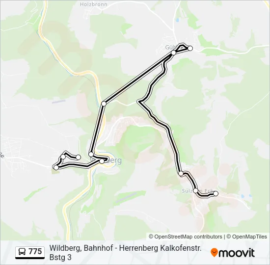 775 Bus Line Map