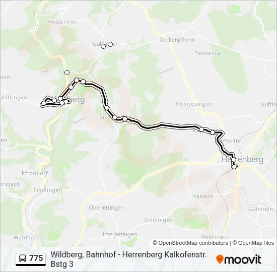 775 Bus Line Map