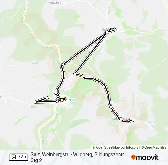 775 Bus Line Map