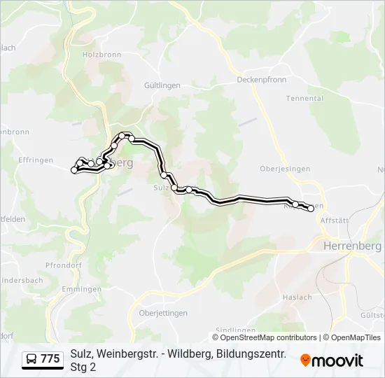 775 Bus Line Map