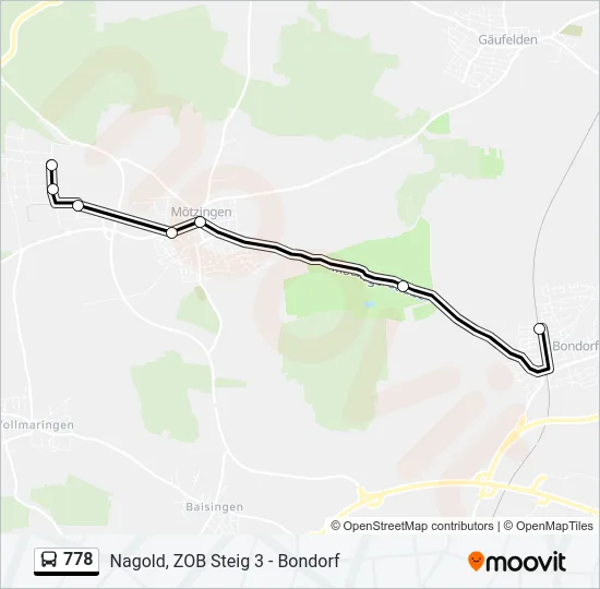 778 Bus Line Map