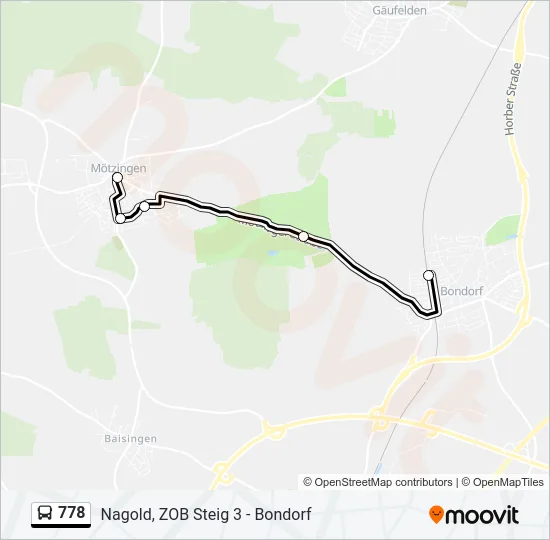 778 Bus Line Map