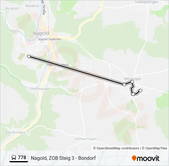 778 Bus Line Map