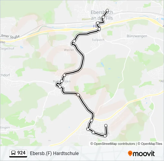 924 Bus Line Map