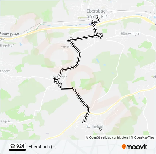 924 Bus Line Map