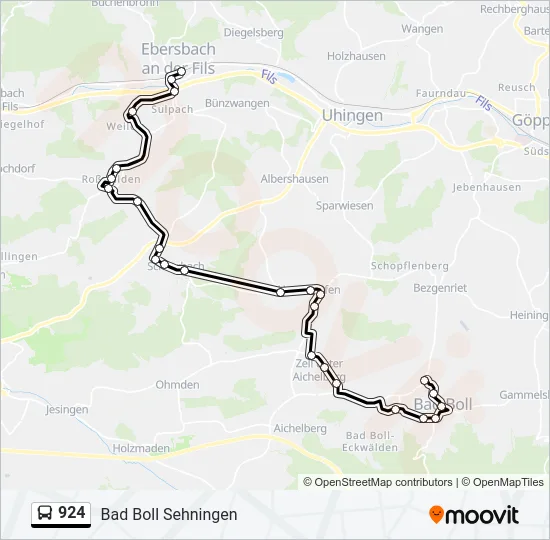 924 Bus Line Map