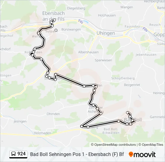 924 Bus Line Map