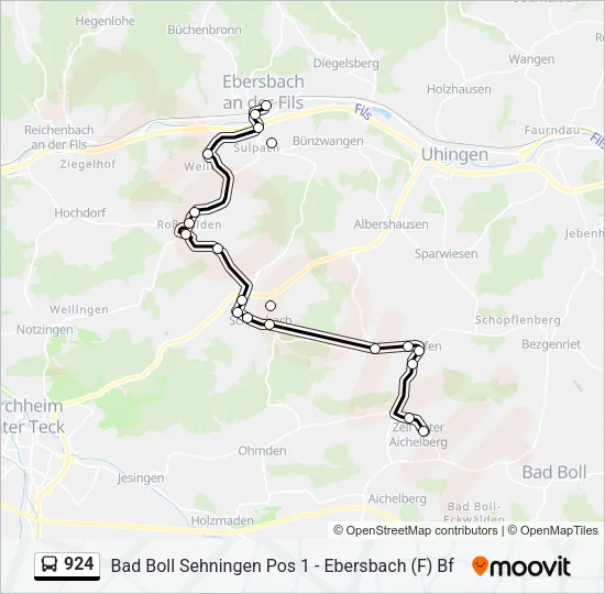 924 Bus Line Map