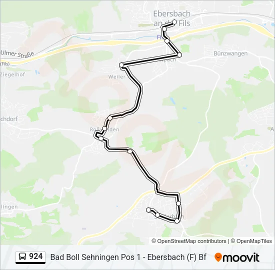 924 Bus Line Map