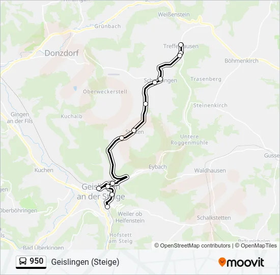 950 Bus Line Map