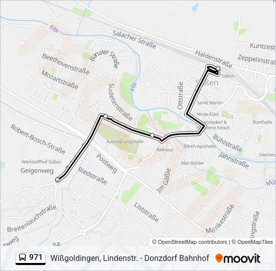 971 Bus Line Map