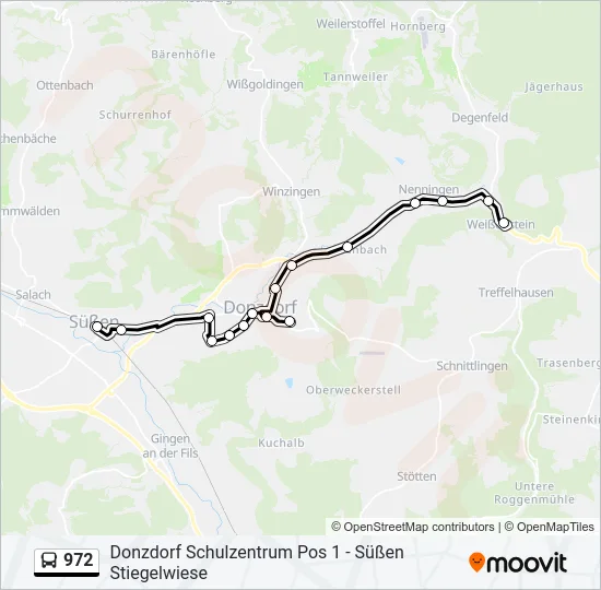 972 Bus Line Map