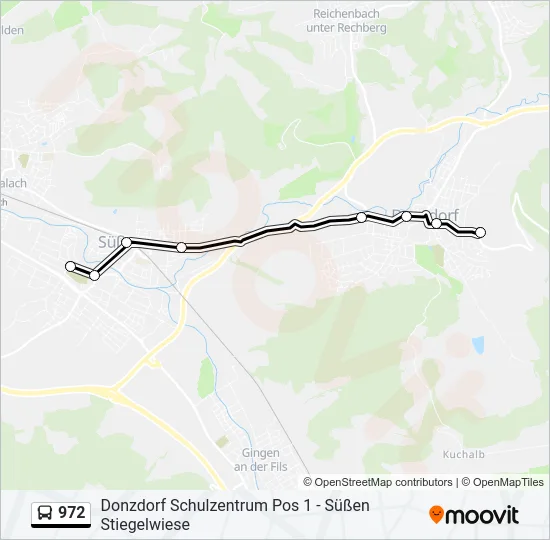 972 Bus Line Map