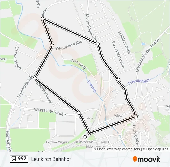 992 Bus Line Map