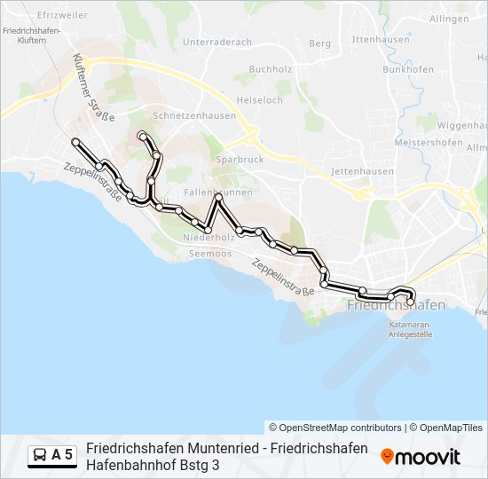 A 5 Bus Line Map