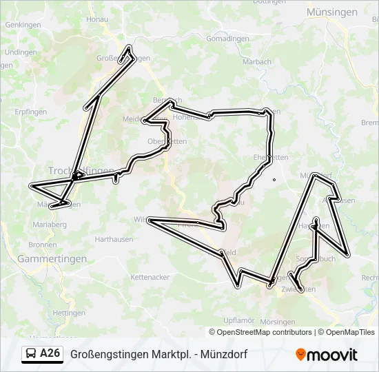 A26 Bus Line Map