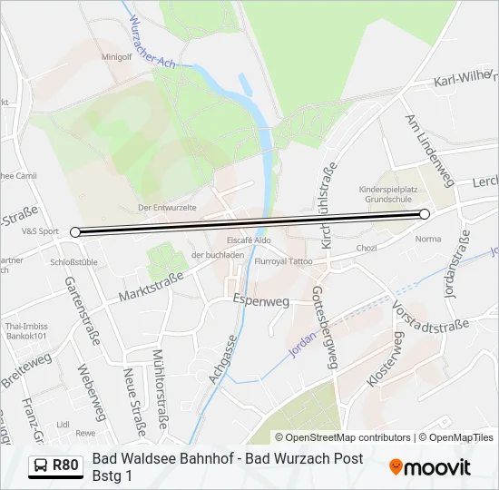 R80 Bus Line Map