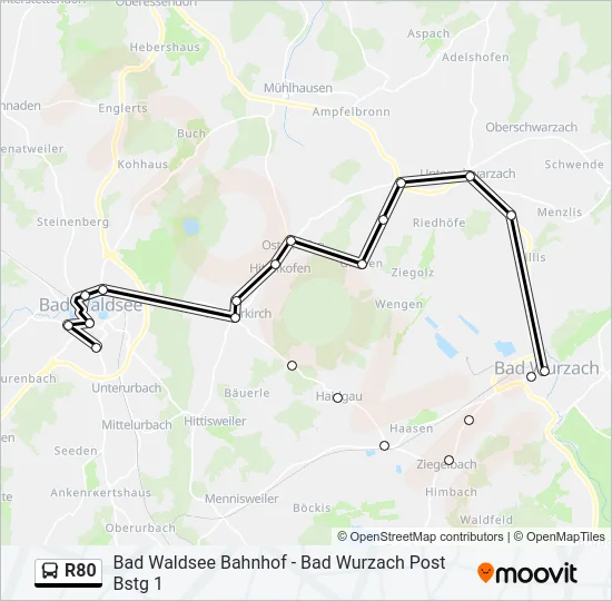 R80 Bus Line Map