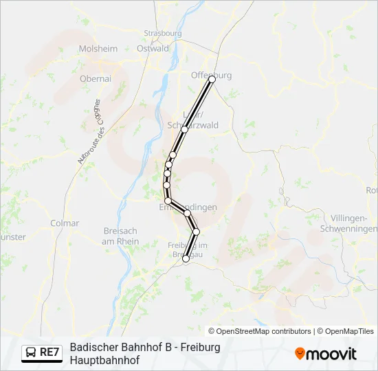 RE7 Bus Line Map