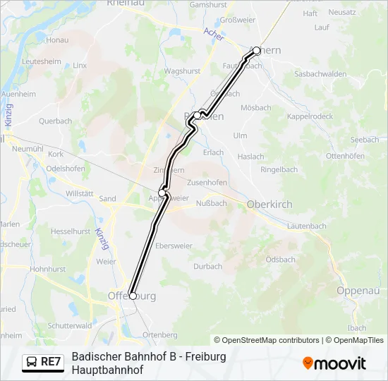 RE7 Bus Line Map