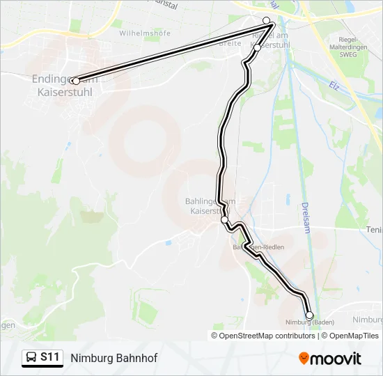S11 Bus Line Map