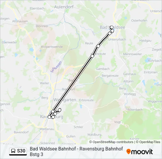 S30 Bus Line Map