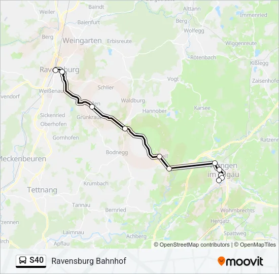 S40 Bus Line Map