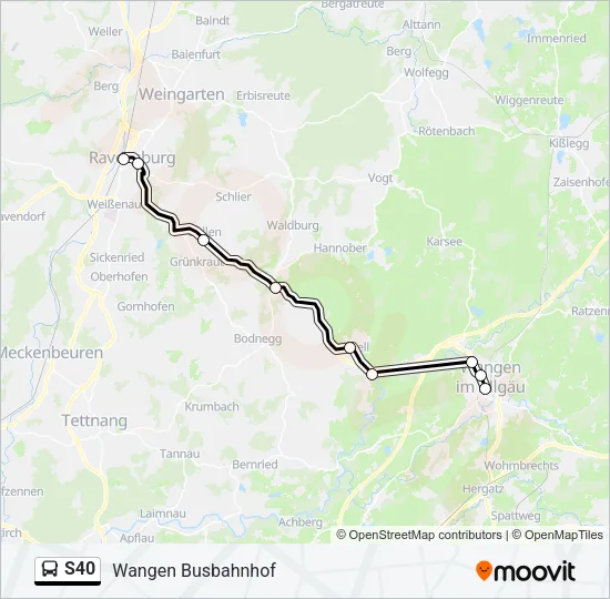S40 Bus Line Map