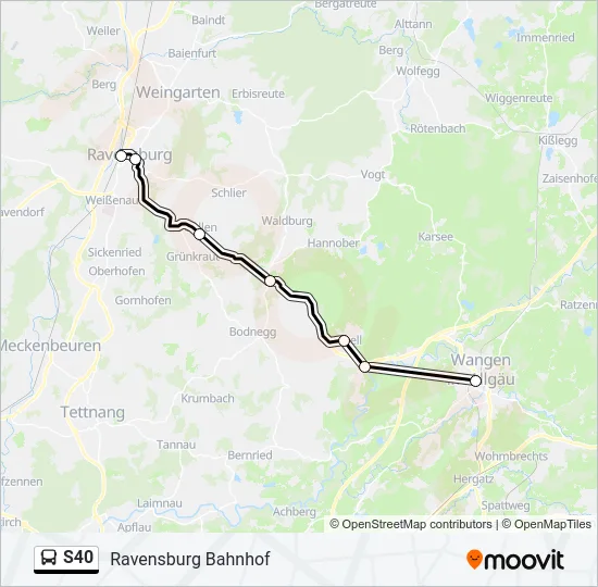 S40 Bus Line Map
