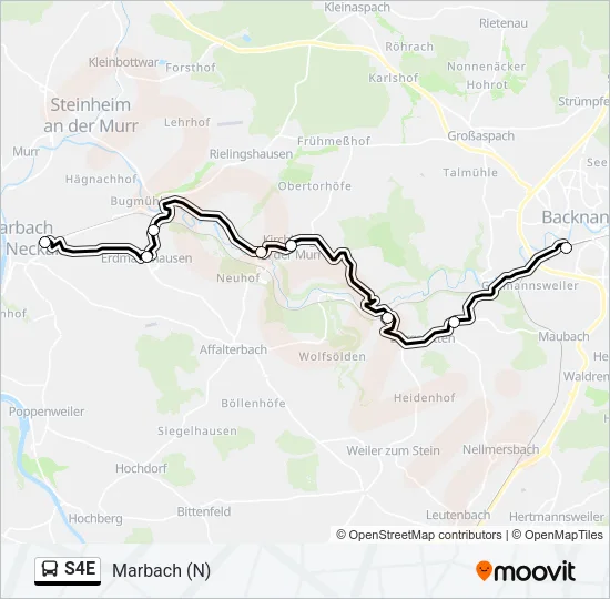 S4E Bus Line Map