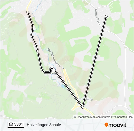 5301 Bus Line Map