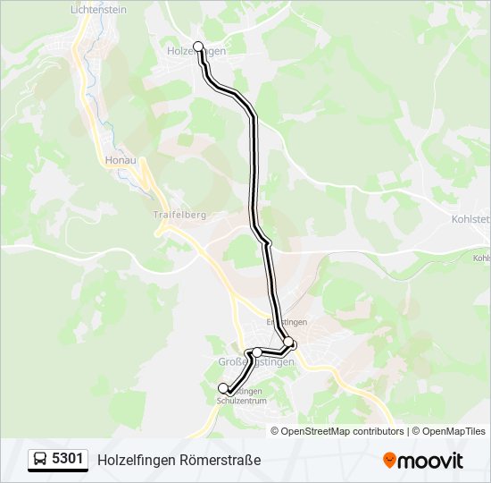 5301 bus Line Map