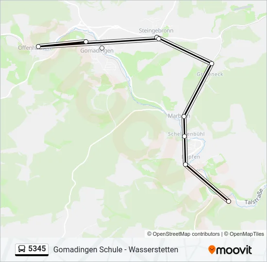 5345 Bus Line Map